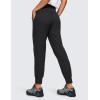 imageCRZ YOGA Athletic High Waisted Joggers for Women 275quot  Lightweight Workout Travel Casual Outdoor Hiking Pants with PocketsBlack