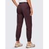 imageCRZ YOGA Athletic High Waisted Joggers for Women 275quot  Lightweight Workout Travel Casual Outdoor Hiking Pants with PocketsDark Russet