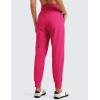 imageCRZ YOGA Athletic High Waisted Joggers for Women 275quot  Lightweight Workout Travel Casual Outdoor Hiking Pants with PocketsGranita Pink