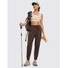 imageCRZ YOGA Athletic High Waisted Joggers for Women 275quot  Lightweight Workout Travel Casual Outdoor Hiking Pants with PocketsHot Fudge Brown