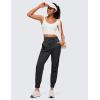 imageCRZ YOGA Athletic High Waisted Joggers for Women 275quot  Lightweight Workout Travel Casual Outdoor Hiking Pants with PocketsInk Gray