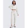 imageCRZ YOGA Athletic High Waisted Joggers for Women 275quot  Lightweight Workout Travel Casual Outdoor Hiking Pants with PocketsMilky White Bone