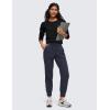 imageCRZ YOGA Athletic High Waisted Joggers for Women 275quot  Lightweight Workout Travel Casual Outdoor Hiking Pants with PocketsNavy