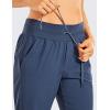 imageCRZ YOGA Athletic High Waisted Joggers for Women 275quot  Lightweight Workout Travel Casual Outdoor Hiking Pants with PocketsNubei Blue