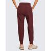 imageCRZ YOGA Athletic High Waisted Joggers for Women 275quot  Lightweight Workout Travel Casual Outdoor Hiking Pants with PocketsRed Merlot