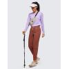imageCRZ YOGA Athletic High Waisted Joggers for Women 275quot  Lightweight Workout Travel Casual Outdoor Hiking Pants with PocketsThe Cognac Brown