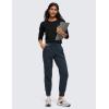 imageCRZ YOGA Athletic High Waisted Joggers for Women 275quot  Lightweight Workout Travel Casual Outdoor Hiking Pants with PocketsTrue Navy