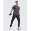 imageCRZ YOGA Athletic Joggers for Men  29quot Lightweight Running Training Pants with Zip Pockets and Ankle ZippersInk Gray