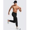 imageCRZ YOGA Athletic Joggers for Men Lightweight Water Resistant Outdoor Workout Pants with Zip PocketsBlack