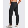 imageCRZ YOGA Athletic Joggers for Men Lightweight Water Resistant Outdoor Workout Pants with Zip PocketsBlack