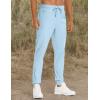 imageCRZ YOGA Athletic Joggers for Men Lightweight Water Resistant Outdoor Workout Pants with Zip PocketsChambray Blue
