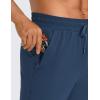 imageCRZ YOGA Athletic Joggers for Men Lightweight Water Resistant Outdoor Workout Pants with Zip PocketsElectric Blue