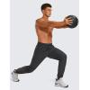imageCRZ YOGA Athletic Joggers for Men Lightweight Water Resistant Outdoor Workout Pants with Zip PocketsInk Gray
