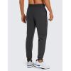 imageCRZ YOGA Athletic Joggers for Men Lightweight Water Resistant Outdoor Workout Pants with Zip PocketsInk Gray