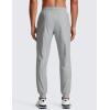 imageCRZ YOGA Athletic Joggers for Men Lightweight Water Resistant Outdoor Workout Pants with Zip PocketsRhino Grey
