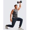 imageCRZ YOGA Athletic Joggers for Men Lightweight Water Resistant Outdoor Workout Pants with Zip PocketsTrue Navy