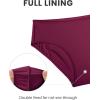 imageCRZ YOGA Bikini Bottoms for Women Mid Rise Full Coverage Bathing Suit Swimsuit Basic Swim BriefsFuchsia