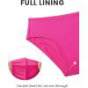 imageCRZ YOGA Bikini Bottoms for Women Mid Rise Full Coverage Bathing Suit Swimsuit Basic Swim BriefsHibiscus Purple