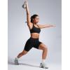 imageCRZ YOGA Butterbreeze Square Neck Sports Bras for Women  Strappy Thin Straps Workout Traning Padded Gym Halter Cami TopBlack