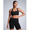 imageCRZ YOGA Butterbreeze Square Neck Sports Bras for Women  Strappy Thin Straps Workout Traning Padded Gym Halter Cami TopBlack