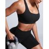imageCRZ YOGA Butterbreeze Square Neck Sports Bras for Women  Strappy Thin Straps Workout Traning Padded Gym Halter Cami TopBlack