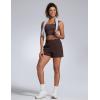 imageCRZ YOGA Butterbreeze Workout Shorts for Women Linerless High Waisted for Casual Athletic Gym Yoga with PocketsHot Fudge Brown