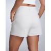 imageCRZ YOGA Butterbreeze Workout Shorts for Women Linerless High Waisted for Casual Athletic Gym Yoga with PocketsMilky White Bone