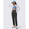 imageCRZ YOGA Butterlift Ankle Casual Yoga Pants for Women 78 Tapered Front Pleated for Lounge Travel with PocketsMysterious Grey