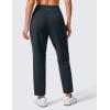 imageCRZ YOGA Butterlift Ankle Casual Yoga Pants for Women 78 Tapered Front Pleated for Lounge Travel with PocketsTrue Navy