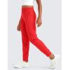 imageCRZ YOGA Butterlift Girls Joggers with Pockets  Athletic Active Casual Lounge Running Pants for Kids Teen SoftDeep Red