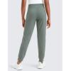 imageCRZ YOGA Butterlift Girls Joggers with Pockets  Athletic Active Casual Lounge Running Pants for Kids Teen SoftGrey Sage