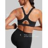 imageCRZ YOGA Butterlift Womens Racerback Padded Sports Bras  Medium Impact Scoop Neck Adjustable Straps Gym Workout TopBlack