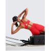 imageCRZ YOGA Butterlift Womens Racerback Padded Sports Bras  Medium Impact Scoop Neck Adjustable Straps Gym Workout TopDeep Red
