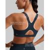 imageCRZ YOGA Butterlift Womens Racerback Padded Sports Bras  Medium Impact Scoop Neck Adjustable Straps Gym Workout TopTrue Navy