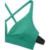 imageCRZ YOGA Butterluxe Deep VNeck Sports Bras for Women  Spaghetti Strap Criss Cross Padded Top Low Coverage Wireless YogaCascadia Green