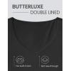imageCRZ YOGA Butterluxe Double Lined Long Sleeve Yoga Shirts for Women V Neck Cropped Casual TShirt Tight Crop Fitted TopsBlack