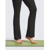 imageCRZ YOGA Butterluxe Flare Jumpsuits for Women Spaghetti Strap Workout Athletic Onesie Square Neck Bodysuits with Built in BraBlack
