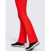 imageCRZ YOGA Butterluxe Flare Jumpsuits for Women Spaghetti Strap Workout Athletic Onesie Square Neck Bodysuits with Built in BraDark Red