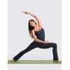imageCRZ YOGA Butterluxe Flare Jumpsuits for Women Spaghetti Strap Workout Athletic Onesie Square Neck Bodysuits with Built in BraTrue Navy