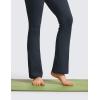 imageCRZ YOGA Butterluxe Flare Jumpsuits for Women Spaghetti Strap Workout Athletic Onesie Square Neck Bodysuits with Built in BraTrue Navy