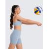 imageCRZ YOGA Butterluxe Girls Sports Bra  Spaghetti Strap Y Back Racerback for Teens Kids Training Yoga Comfort Crop TopCambric Blue