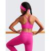 imageCRZ YOGA Butterluxe Girls Sports Bra  Spaghetti Strap Y Back Racerback for Teens Kids Training Yoga Comfort Crop TopHibiscus Purple
