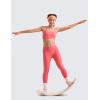 imageCRZ YOGA Butterluxe Girls Sports Bra  Spaghetti Strap Y Back Racerback for Teens Kids Training Yoga Comfort Crop TopRaspberry Sorbet
