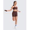 imageCRZ YOGA Butterluxe Girls Sports Bra  Spaghetti Strap Y Back Racerback for Teens Kids Training Yoga Comfort Crop TopTaupe