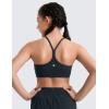 imageCRZ YOGA Butterluxe Girls Sports Bra  Spaghetti Strap Y Back Racerback for Teens Kids Training Yoga Comfort Crop TopTrue Navy