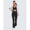 imageCRZ YOGA Butterluxe High Waist Mini Flared Leggings for Women 30quot315quot33  Bootcut Yoga Pants with Pocket Casual LoungeBlack