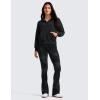 imageCRZ YOGA Butterluxe High Waist Mini Flared Leggings for Women 30quot315quot33  Bootcut Yoga Pants with Pocket Casual LoungeBlack Tie Dye Flowers