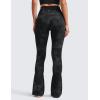 imageCRZ YOGA Butterluxe High Waist Mini Flared Leggings for Women 30quot315quot33  Bootcut Yoga Pants with Pocket Casual LoungeBlack Tie Dye Flowers
