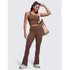 imageCRZ YOGA Butterluxe High Waist Mini Flared Leggings for Women 30quot315quot33  Bootcut Yoga Pants with Pocket Casual LoungeCoffee Brown