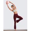 imageCRZ YOGA Butterluxe High Waist Mini Flared Leggings for Women 30quot315quot33  Bootcut Yoga Pants with Pocket Casual LoungeRed Merlot